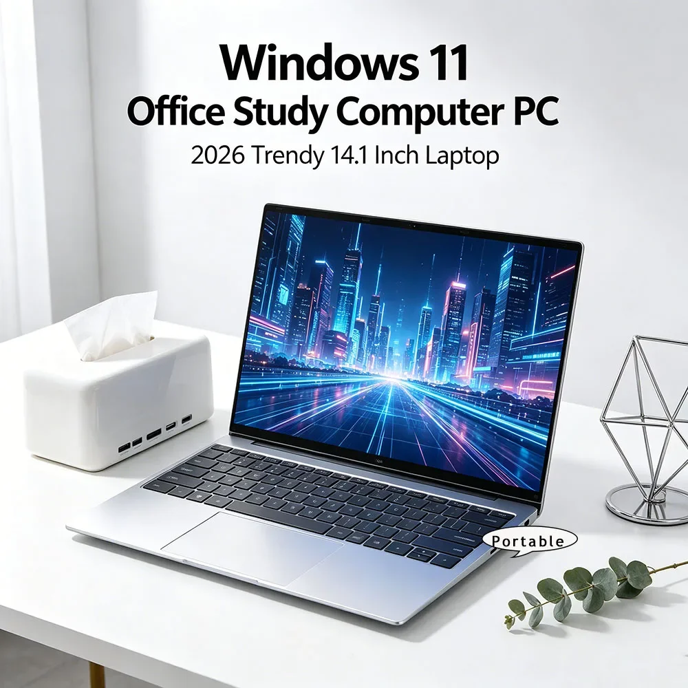Laptop 2026 Solid 14.1" Ultra Slim Intel Core I7-8650U 32GB RAM 2TB M.2 SSD Windows 11 Pro Komputer Domowy do Nauki