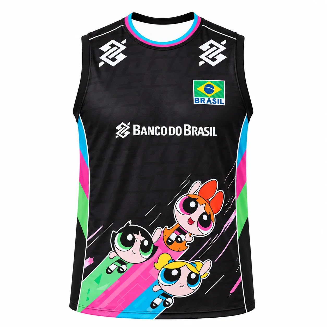 2026 The Powerpuff Girls New Beach Volleyball Jersey Men Women Sleeveless Sports Vest Unisex Brazil Style For Fans And Lover