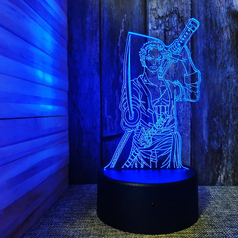 3D Night Light Japanese Anime Manga for Bedroom Decor Birthday Color Gift LED Lamp Kid Love Present