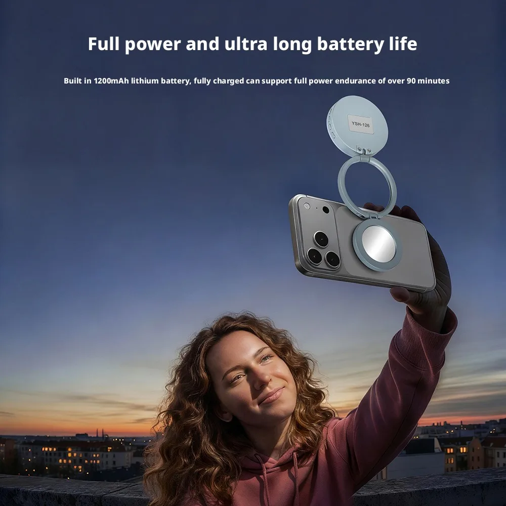 Magnetic Mobile Phone Fill Light Makeup Mirror Handheld External Camera Mobile Phone Lighting Magsafe Live Beauty Pocket Lamp view 4