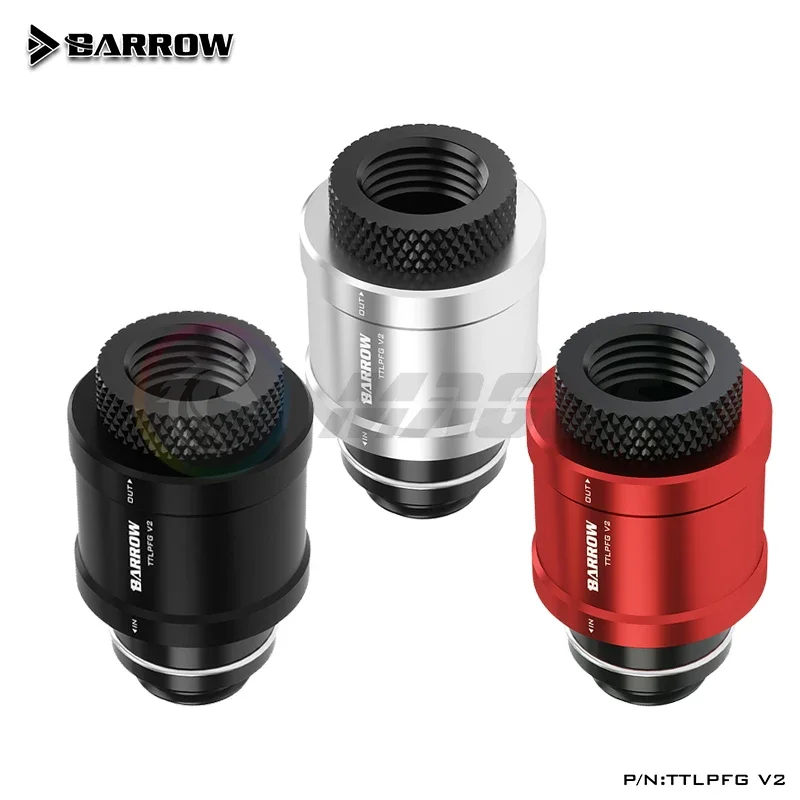 Barrow Hand Water Stop Valve, Flat Push Type Check, Male to Female Single-Tooth, Silver or Black 4 Colors TTLPFG