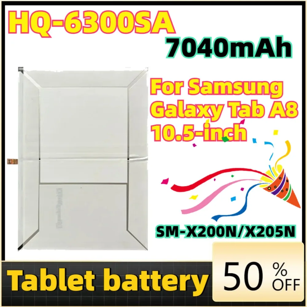 For Samsung Galaxy Tab A8 10.5 SM-X200 SM-X205 7040mAh Battery x200 HQ-6300NA HQ-6300SD HQ-6300NA