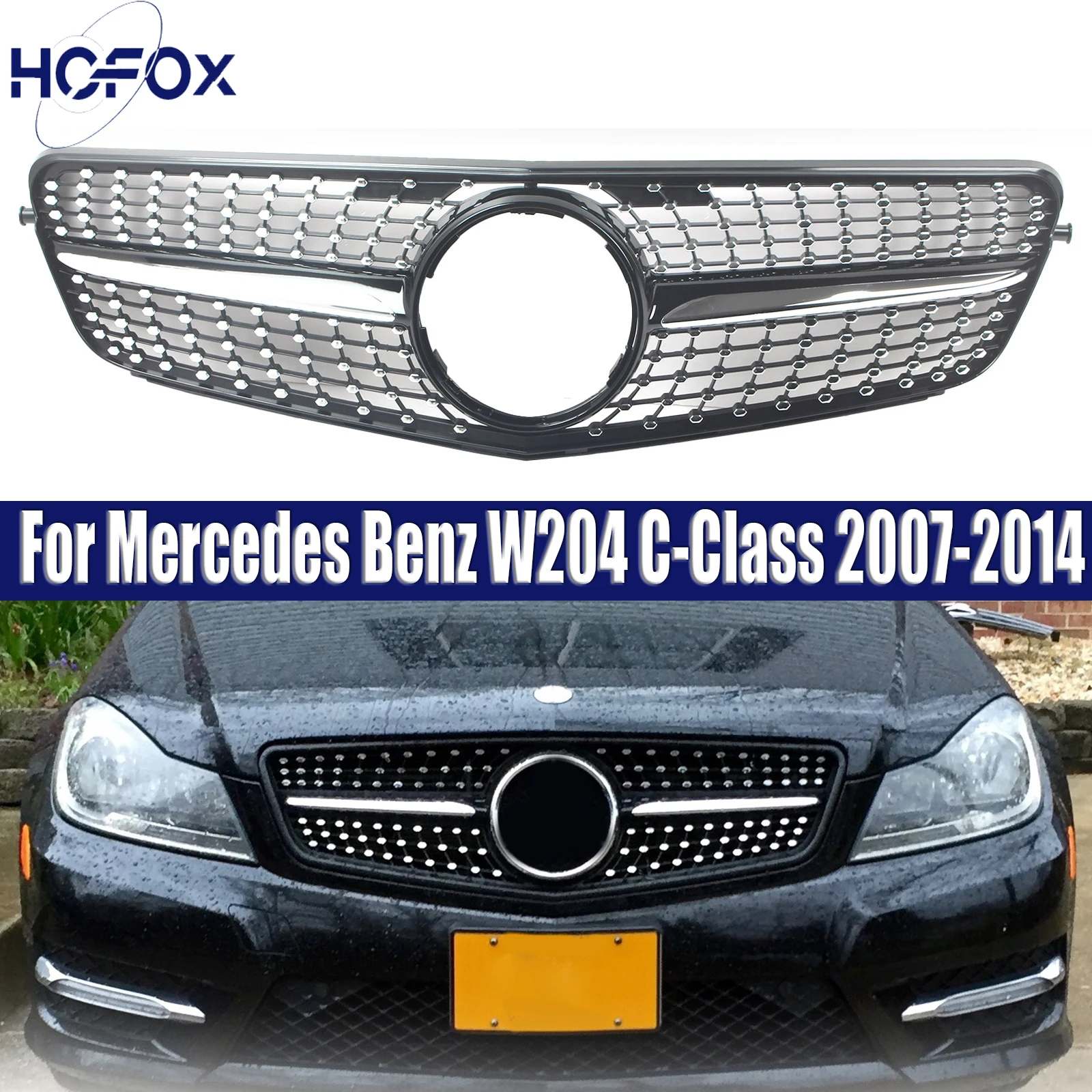 

Решетка переднего бампера для Mercedes Benz W204 C-Class 2007-2014 гг.