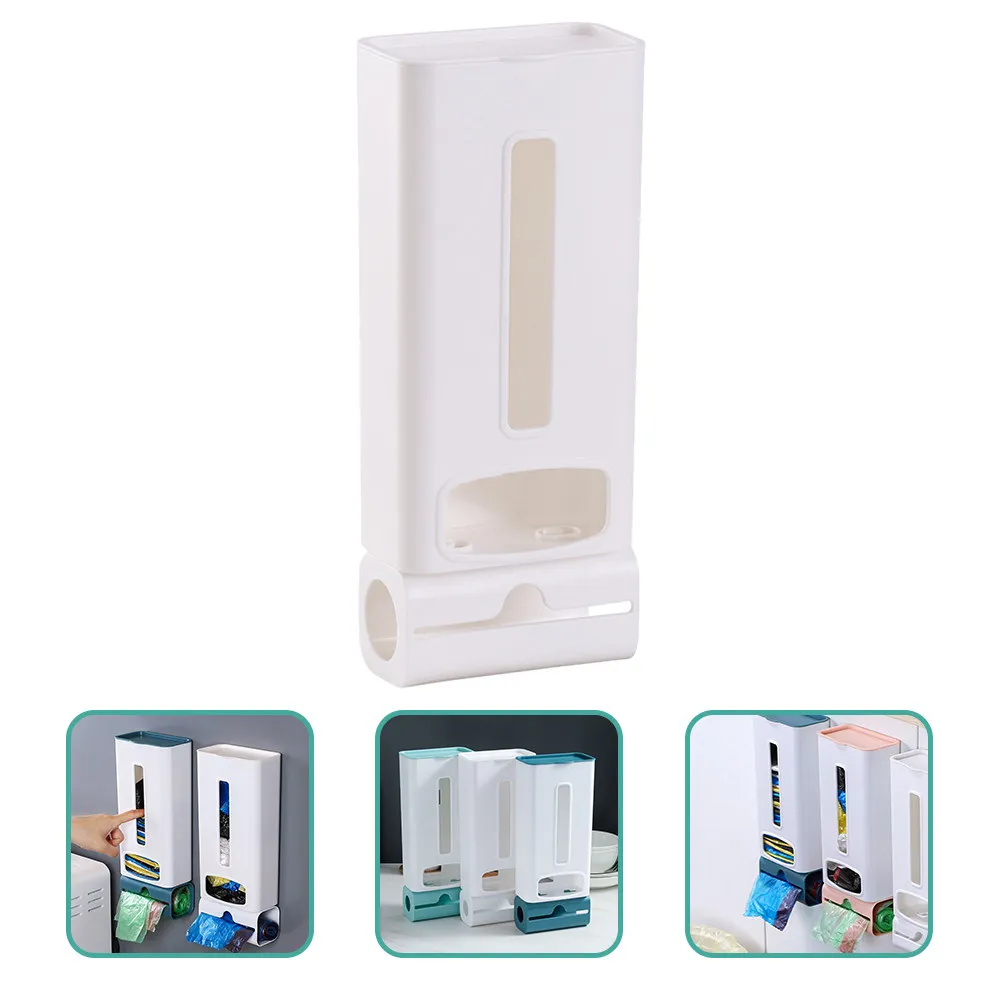 Premium Wall-Mounted Trash Bag Dispenser Compact Bag Container Organizer with Wide Opening for Grocery Bags Paper Towels Easy