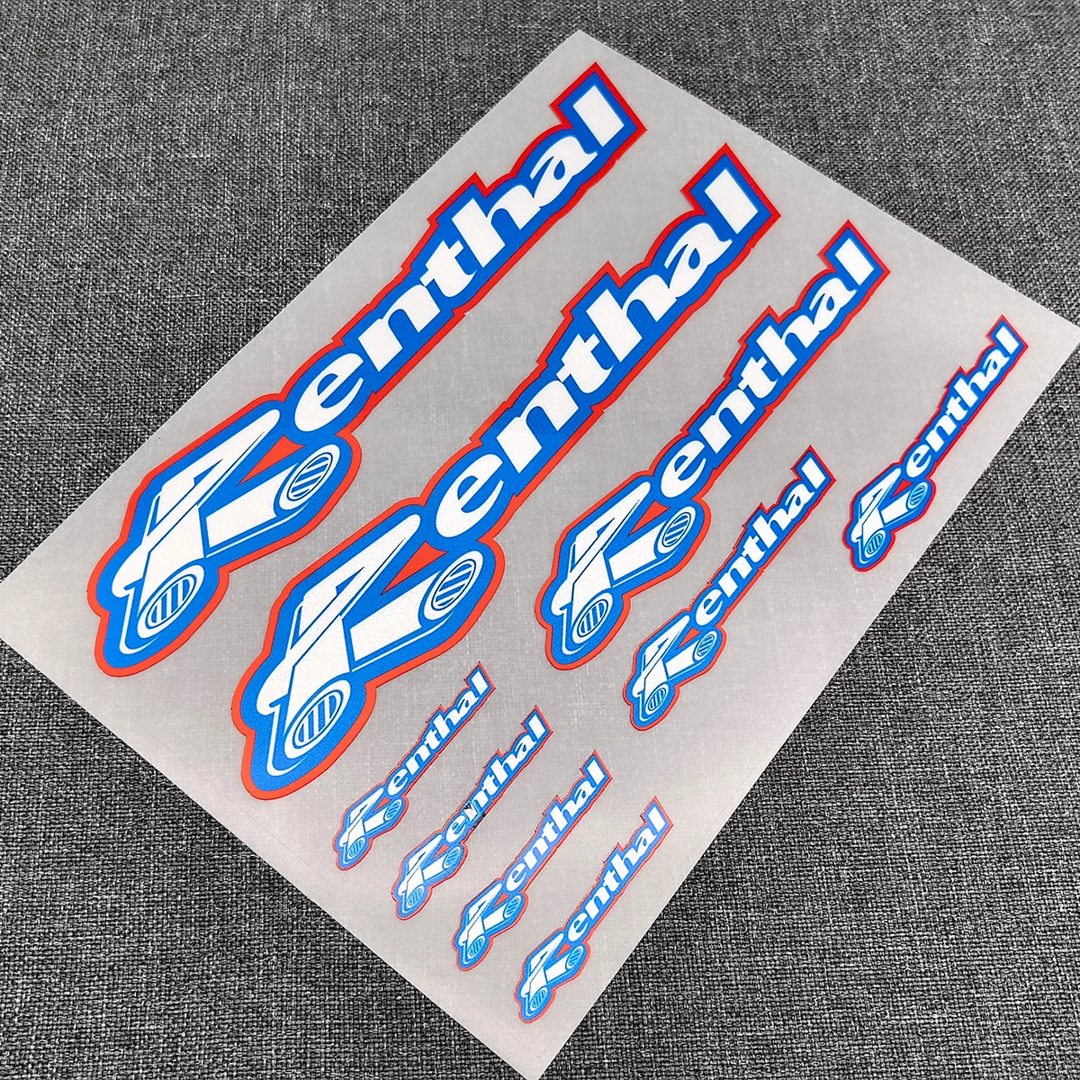 

1SET Sporty Text & Wheel Waterproof Vinyl Stickers – Red/Blue/White Decals for Motorcycle Helmet & Bike Decor