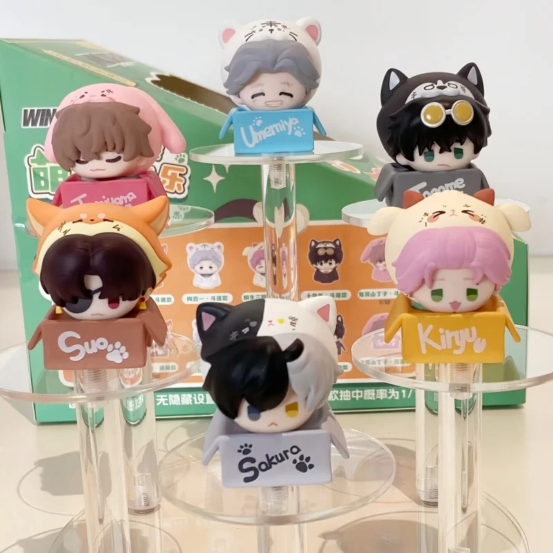 

Горячий оригинальный ветробойщик, мини-милые аниме-фигурки, куклы, глухая коробка, аксессуары для украшения рабочего стола, игрушки, сумки для догадок, декор для стола, подарок