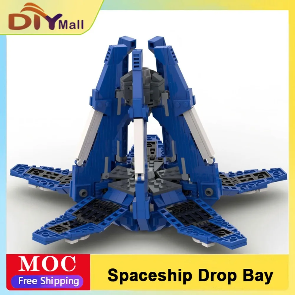 

MOC Space Exploration Spaceship Drop Bay Building Set Hammer Battle Mech Collection Technology Blocks Modular Toys Gifts