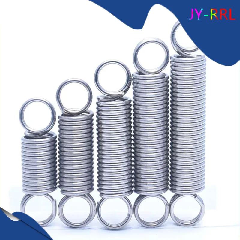 

1Pcs Wire Dia 2.5mm 304 Stainless Steel Dual Hook Small Tension Spring Outer Dia16mm 18mm 20mm 22mm 25mm Length 50-100mm