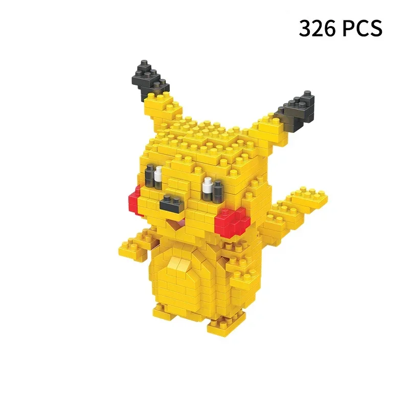 Blocs petit dessin animé Mini bloc de construction Pikachu Charizard Eevee Mewtwo Anime assembler Action Pokemon modèle poupées jouets