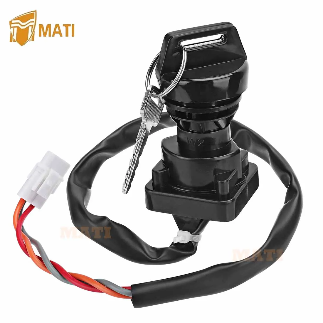 MATI Ignition Key Switch for Kawasaki KFX400 KSF400 2005 2006 27005-S012 Warranty 1 year Exact connector