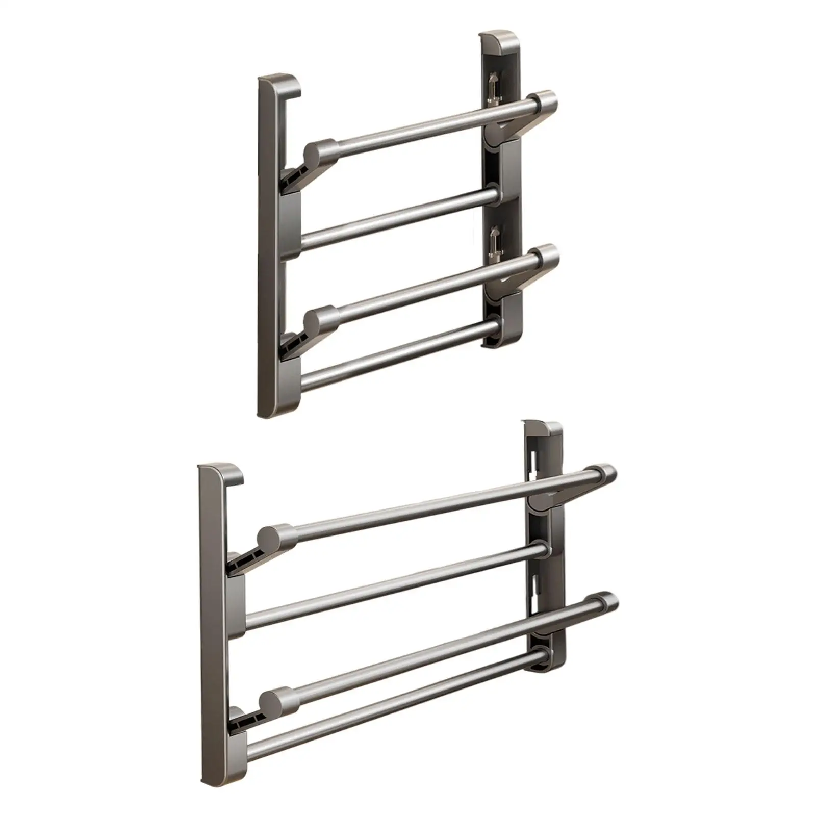 2x Shoe Storage Rack Foldable Shoe Organizer Hanging Shoe Holder Aluminum Space Saving Shelf Suitable for Entryway Bedroom RV - view 3