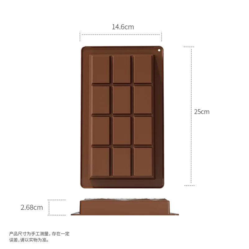 Chocolate Bar Mold - Non-Stick Chocolate Molds, Food Grade Silicone Deep Choccy Dubai Chocolate Bar Pistachio image 3