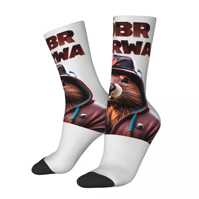 Y2K Bobr Kurwa meme Beaver merch men women sweat absorbing cool beavers Bober animal sport crew socks cotton small gifts