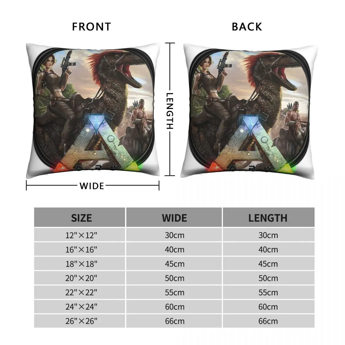 Ark Survival Square Pillowcase Polyester Linen Velvet Creative Zip Decorative Pillow Case Room Cushion Cover 45x45