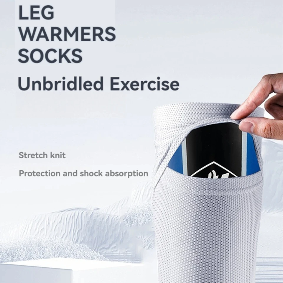 1Pair Soccer Shin Guard Training Leg Sleeves Sock Football Crashproof Calf Protector Nylon Shin Protector Pocket Men Women