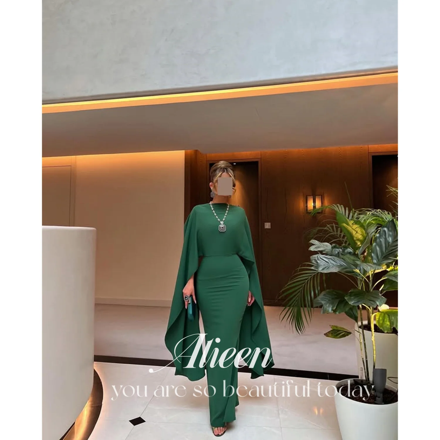 

Aileen Women's Evening Dress Woman Long Sleeves Womens Dresses for Special Occasions Customized Shawl Wedding Party Dress Prom