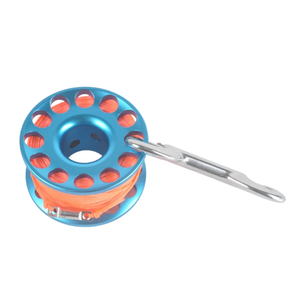 30 meter diving line reel made from aircraft grade aluminum alloy with nylon rope for buoy line device use 30 meter