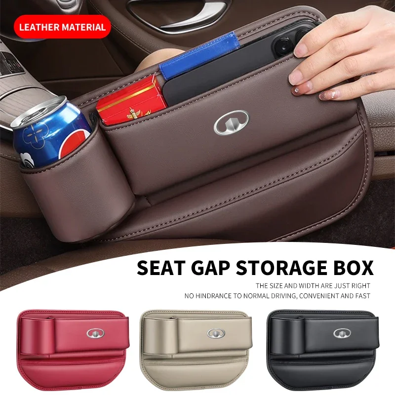 

PU Leather Car Seat Slot Organizer Box With Cup Holder For Great Wall Hover H5 H3 Safe M4 STEED GWM Wingle 5 Deer volex C30 Pao