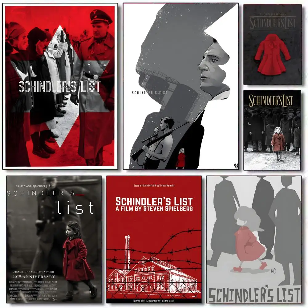 Epic Historical Drama S-Schindlers ListS Poster Gift with prints Home bedroom living room decoration promotion and display