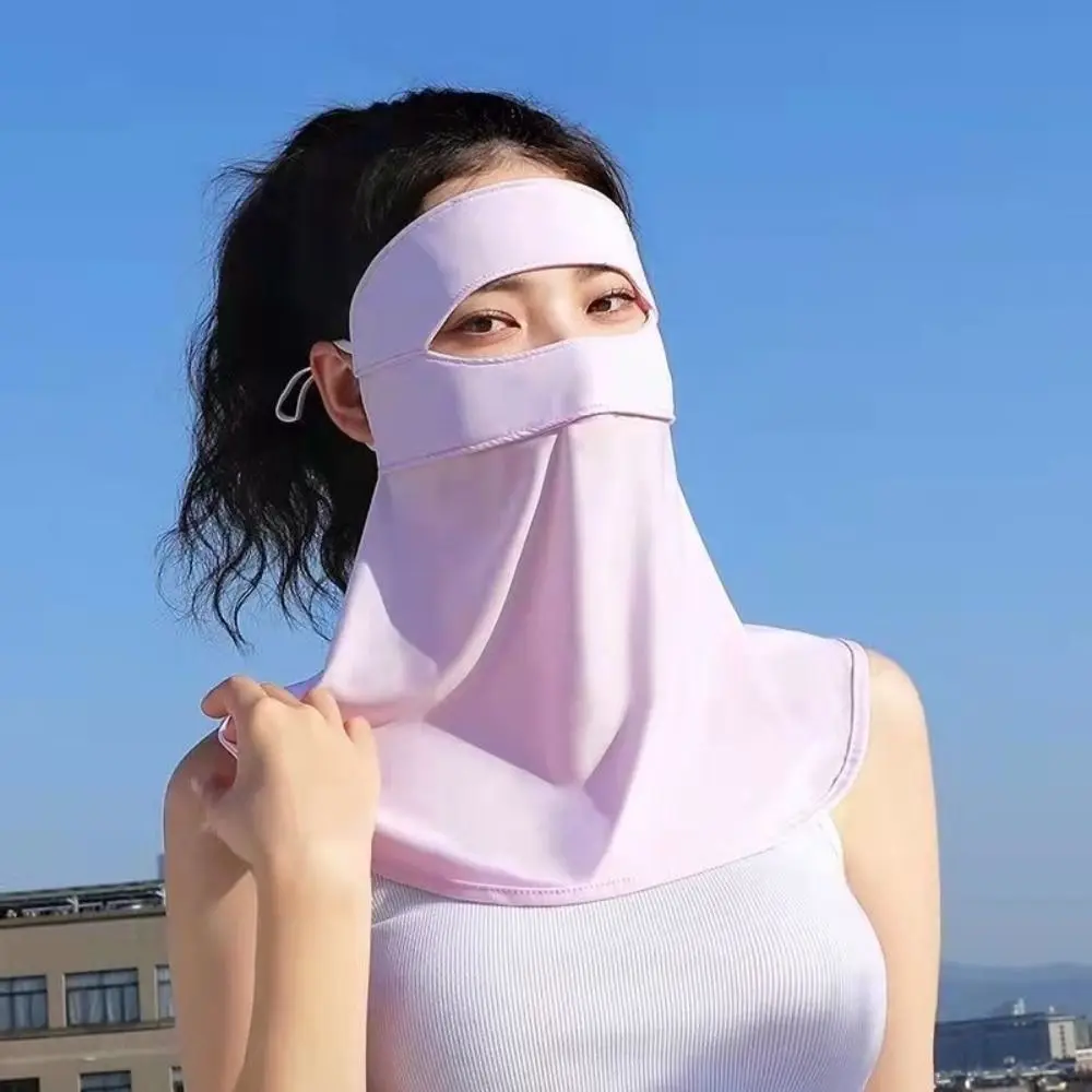 UPF 50+ Anti-UV Women Face Cover Dustproof 360 Full Cover Summer Cycling Scarf Cool Feeling Balaclava Mas