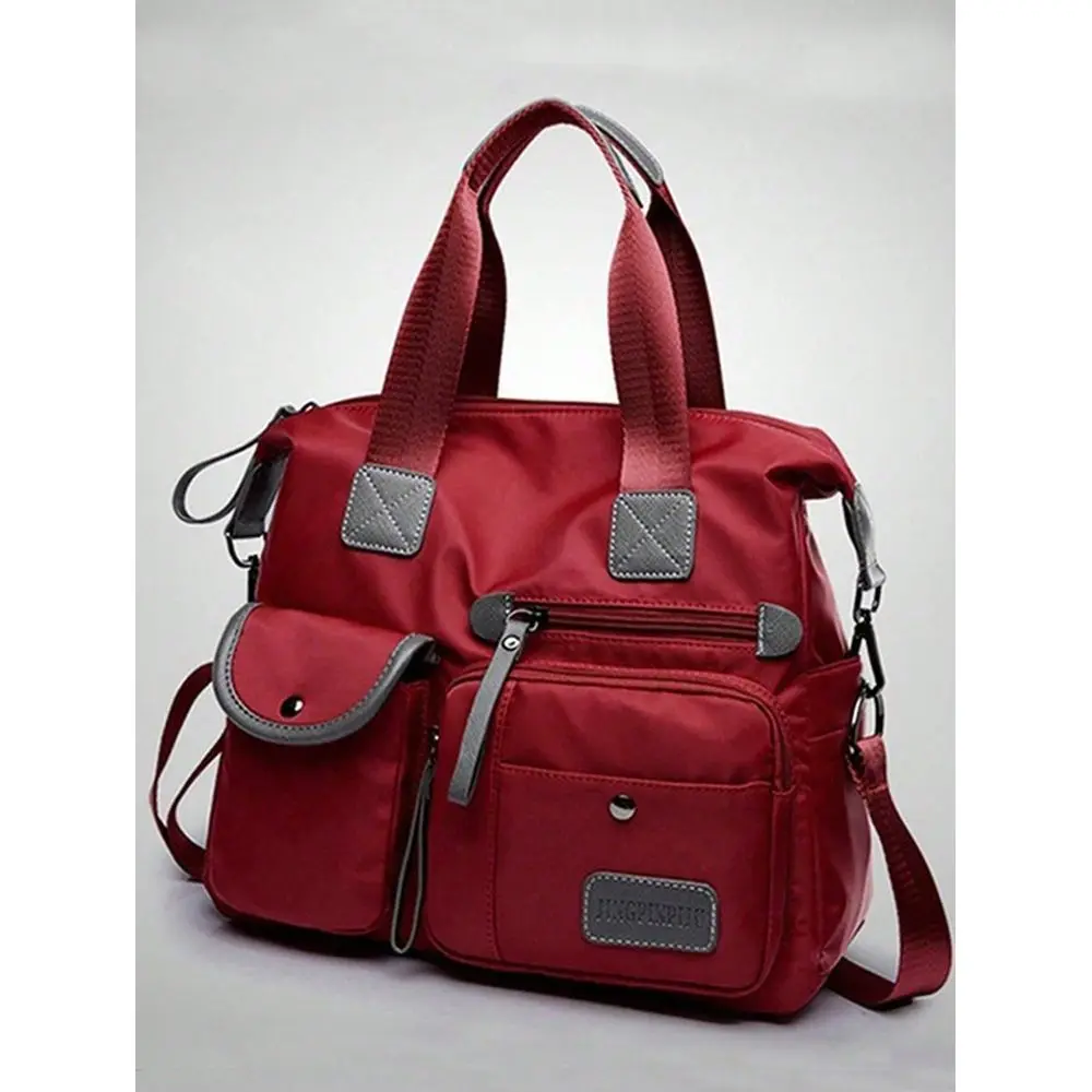

Nylon Shoulder Bag Waterproof Crossbody Bag Large Capacity Multifunctional Tote Travel Bag