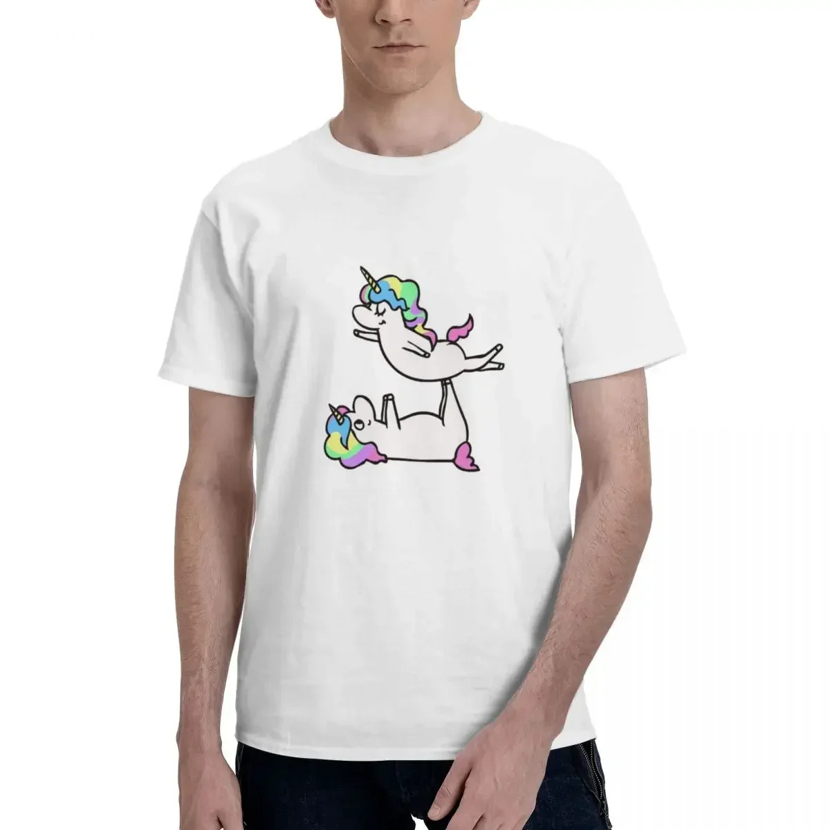 Acroyoga Unicorn 100% Cotton T-shirt Unisex Fashion T Shirts Men O-Neck Short Sleeve S-6XL