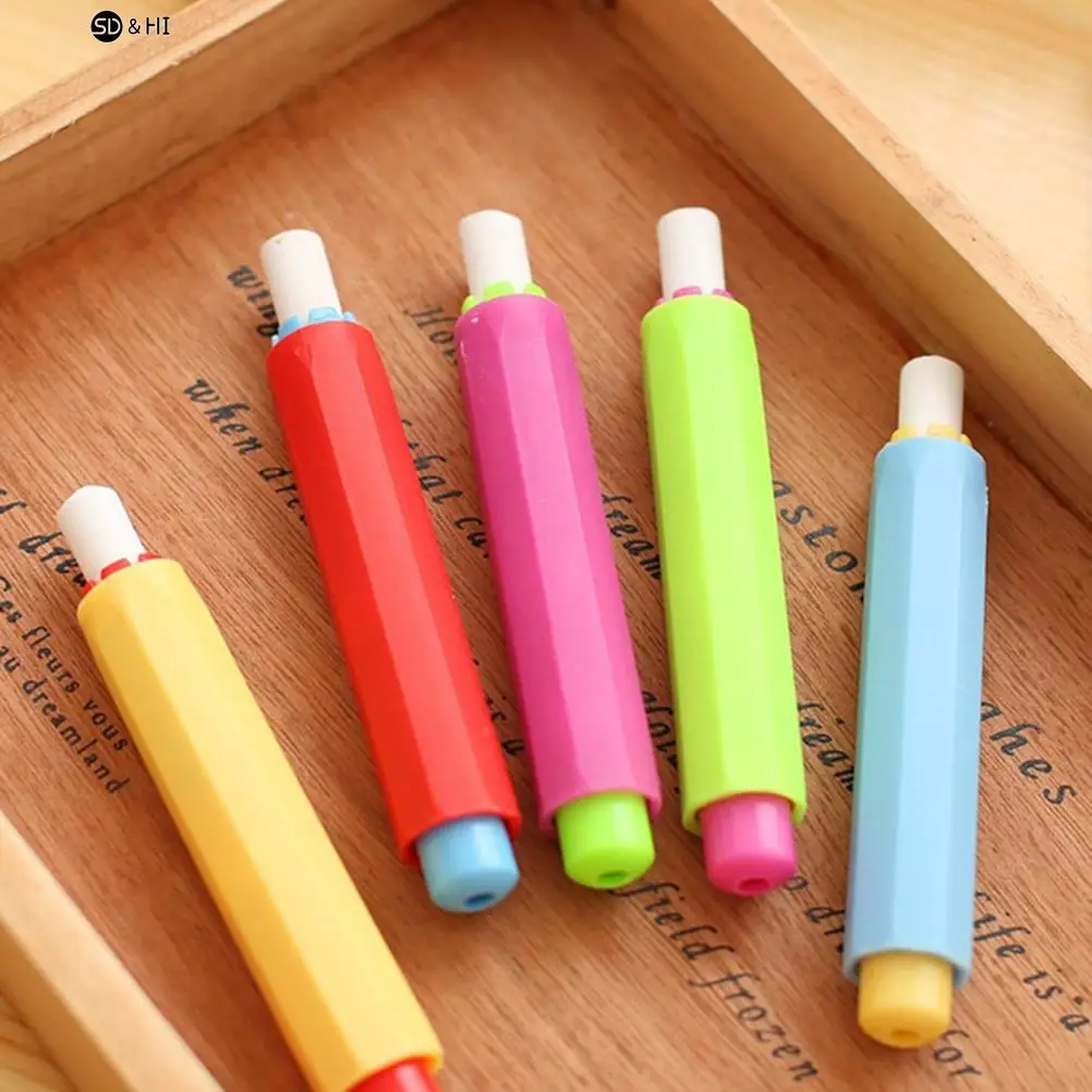 1/5pcs 5 Color Health Non-toxic Chalk Holder Chalk Clip Colourful Chalk Holders Clean Teaching Hold For Teacher Stationery