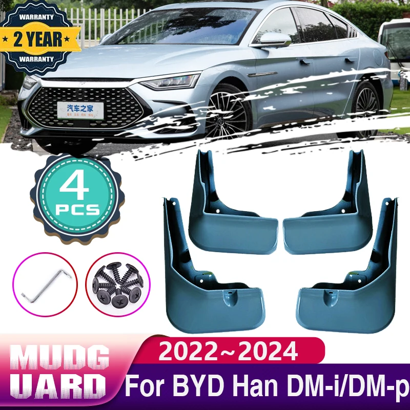 

Для BYD Han DM-i DM-p 2022 2023 2024 аксессуары автомобильные крылья брызговики передние колеса брызговики для выпечки краска брызговики