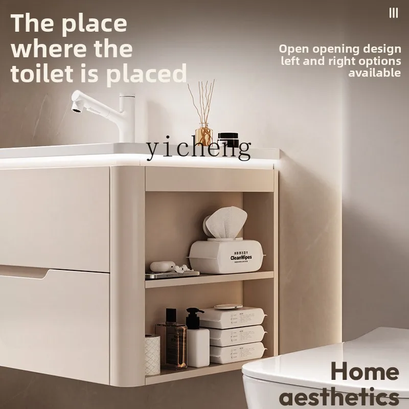 Picture 4: LX Bathroom Cabinet Ceramic Integrated Bathroom Side Storage Cabinet Smart