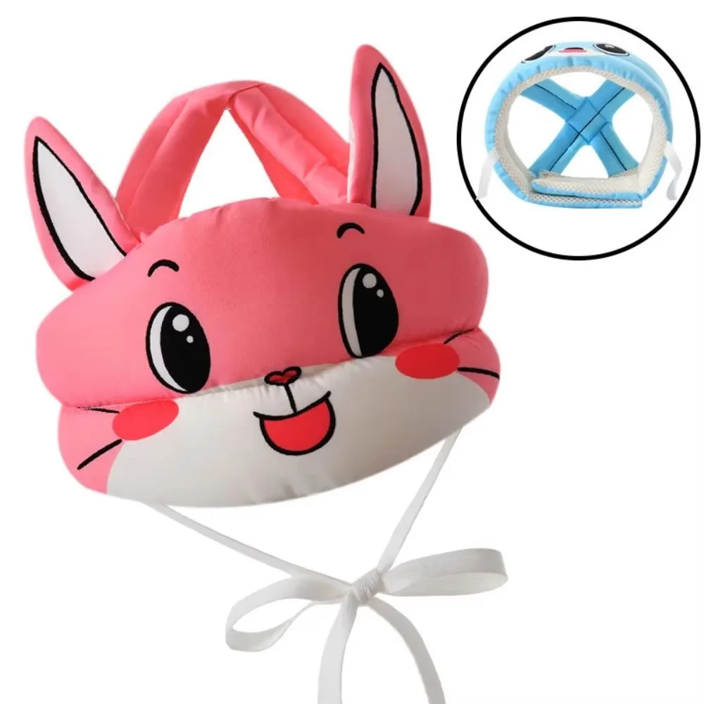 

Adjustable Toddler Head Protector Breathable Protective Baby Anti-fall Pad Shock-absorbing Solid Cute Bumper Bonnet Children