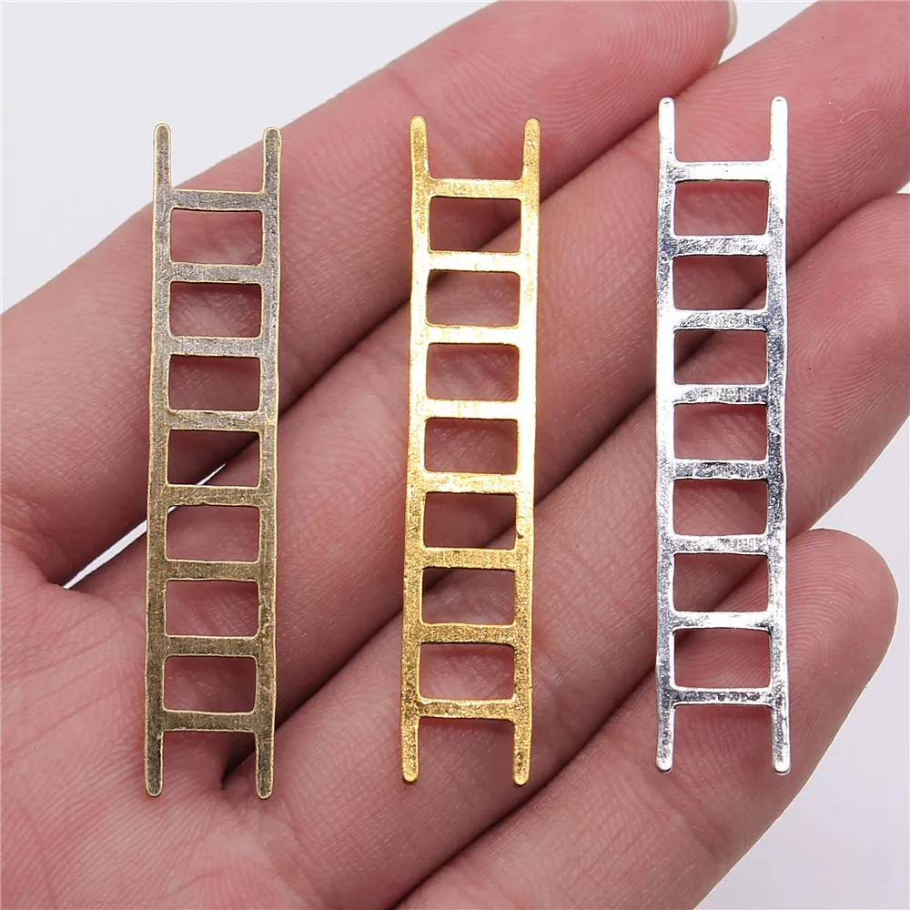 WYSIWYG 10pcs 51x10mm 3 Colors Antique Gold Color Antique Silver Color Antique Bronze Ladders Pendant Charms For Jewelry Making