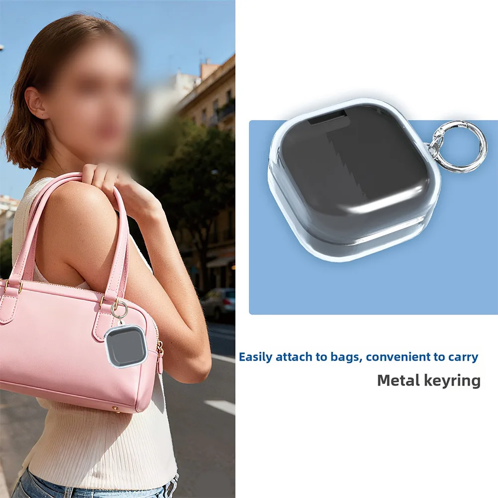 1 Pc Earphone Case For Samsung Galaxy-Buds 4/4Pro Earphone For TPU Transparent Anti-fall Protection Cover With Carabiner