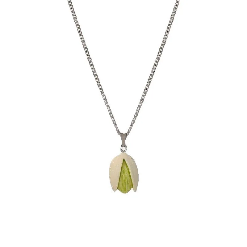 Fashionable Pistachioes Pendant Necklace Portable Comfortable Jewelry Pieces for Daily Wear Special Occasions Strange Gift