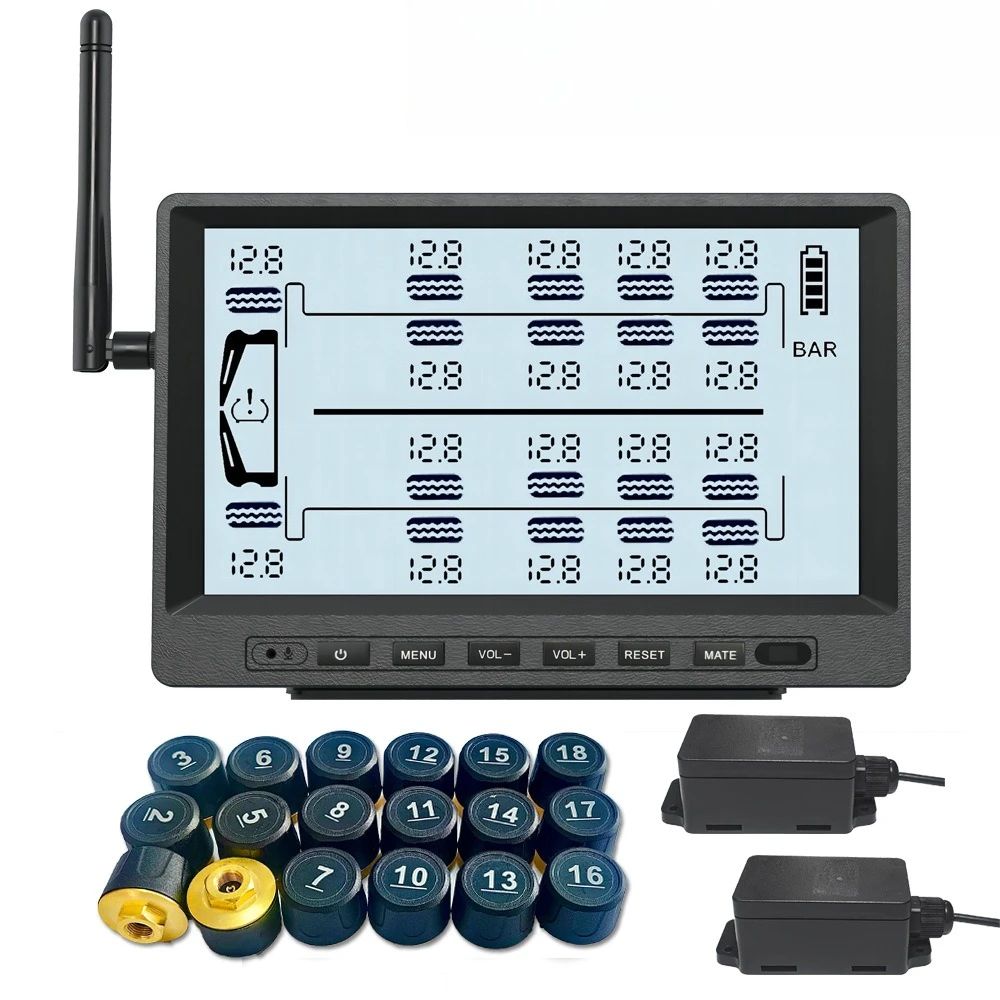 18-Wheel truck dedicated, solar-powered external tire pressure monitoring system, high precision