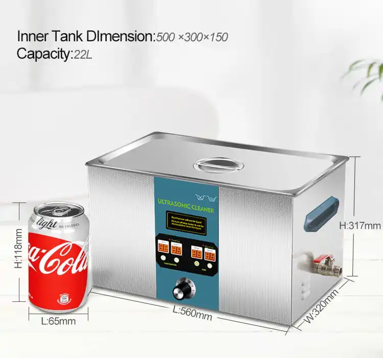 53Khz 68Khz 80Khz 100Khz 130Khz High Frequency 22Liter Ultrasonic Cleaner