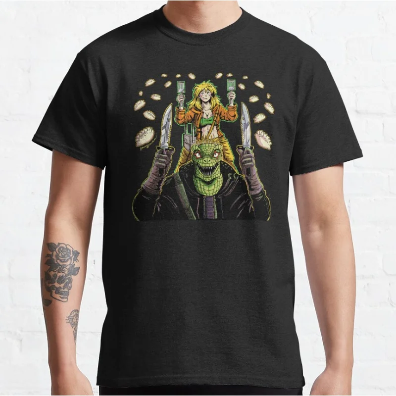 

Dorohedoro Best Friends 0808 Manga caiman Anime T shirt kaiman Manga Men's print Graphic Tee Y2K clothes All size tops