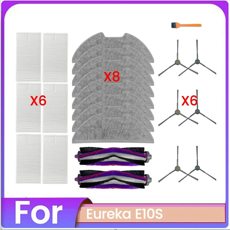 

ABWM-23PCS щетка для пылесоса, фильтр и набор тряпок для швабры для Eureka E10S, аксессуары для пылесоса, запасные части