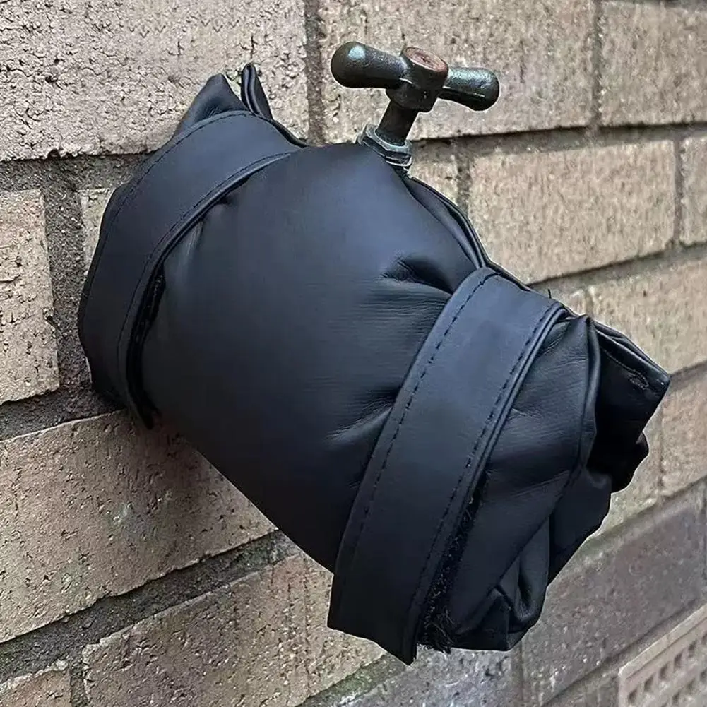 

Winter Anti-freezing Outdoor Faucet Cover Easy To Remove Durable Leather Reusable Faucet Protective Cover