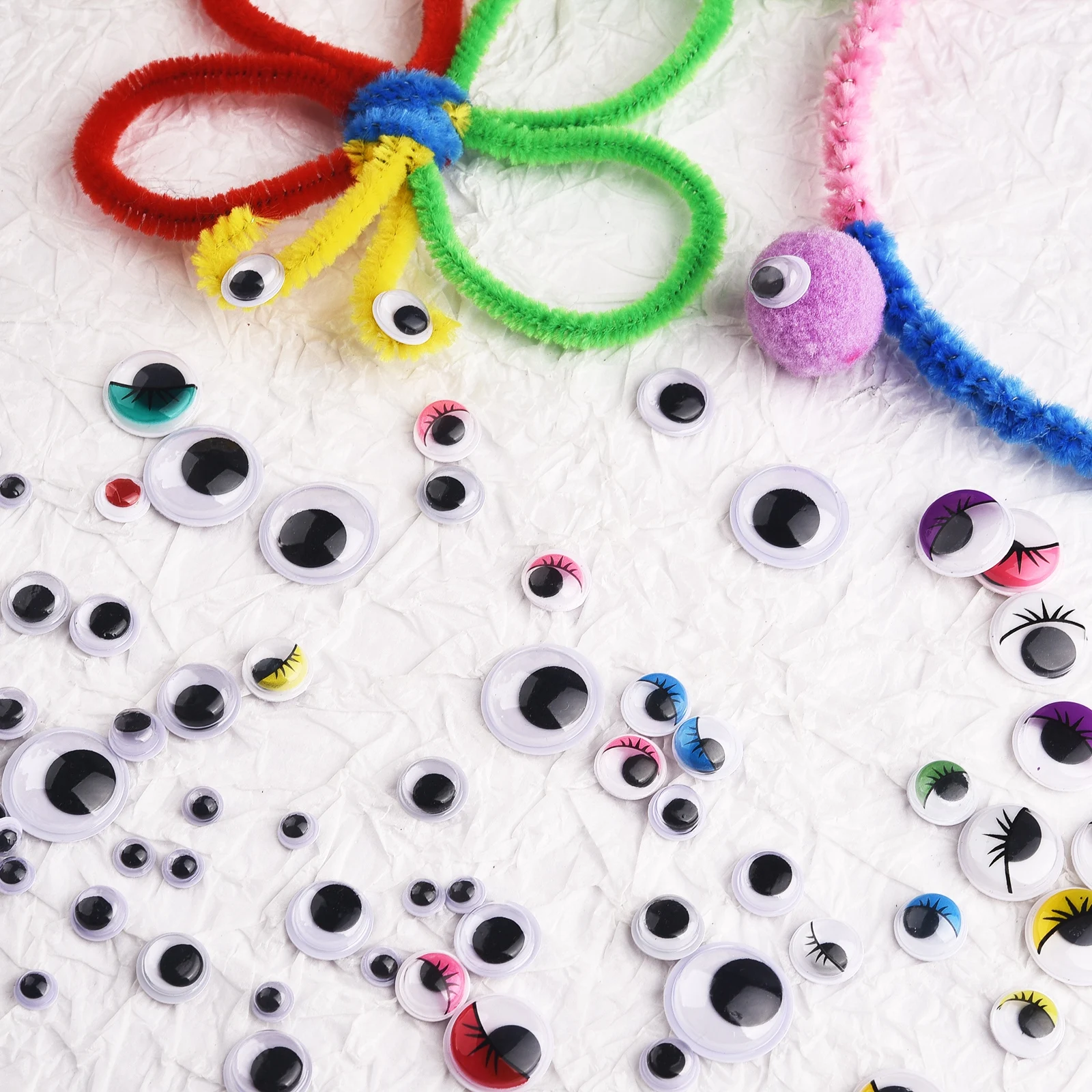 5-25mm Self-adhesive  Dolls Eye Mixed Random For Toys Googly Eyes Used For Doll Accessories DIY Craft wiggly Eyes