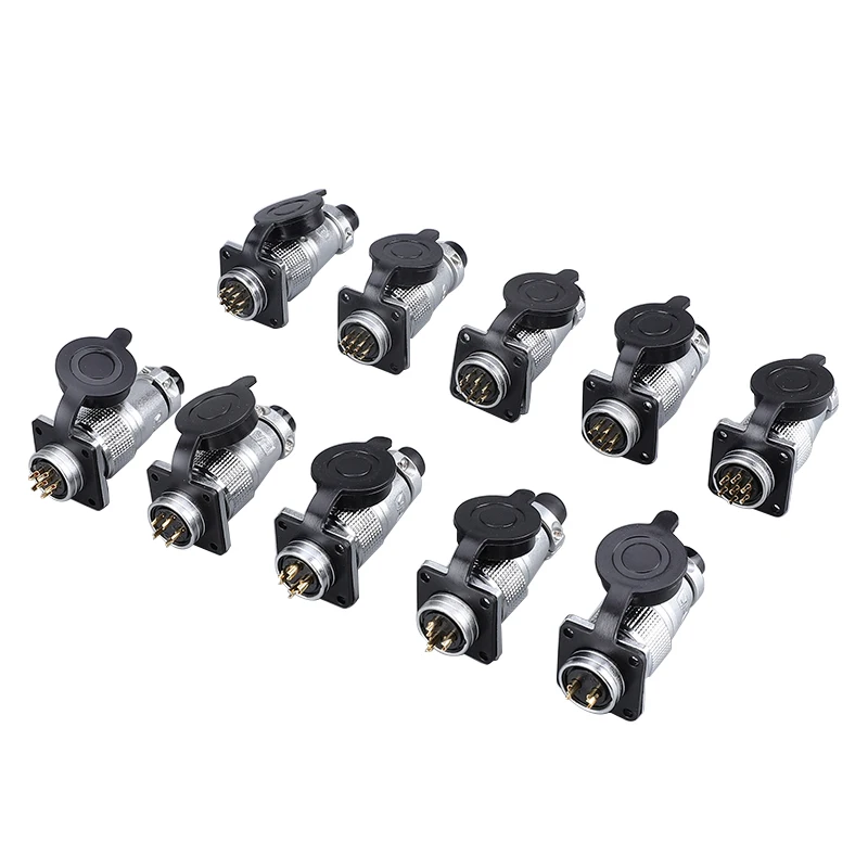 P20 Aviation Connector Plug Socket 20mm 2/3/4/5/6/7/8/9/10/12Pins WS20 Male Female Connectors