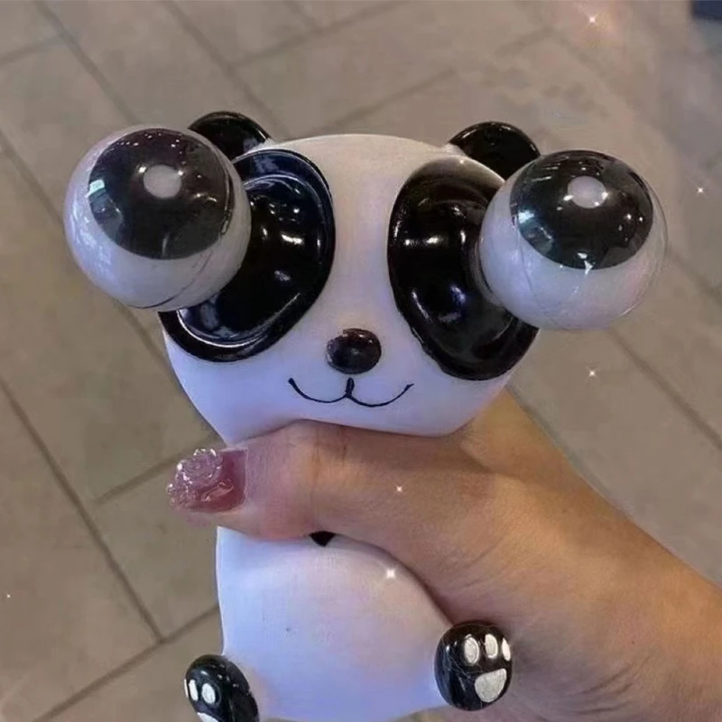 Alívio do estresse panda explosão olho brinquedo animal macio ótimo para crianças adultos brinquedo sensorial para ajudar d5qf