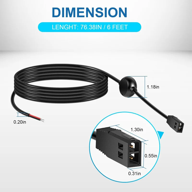 720057-1 Power Cable Cord PC 11 for Humminbird HELIX 8/9/10/12/15, 800/900/1100 Series, 797, 798 (6 Feet, Waterproof)