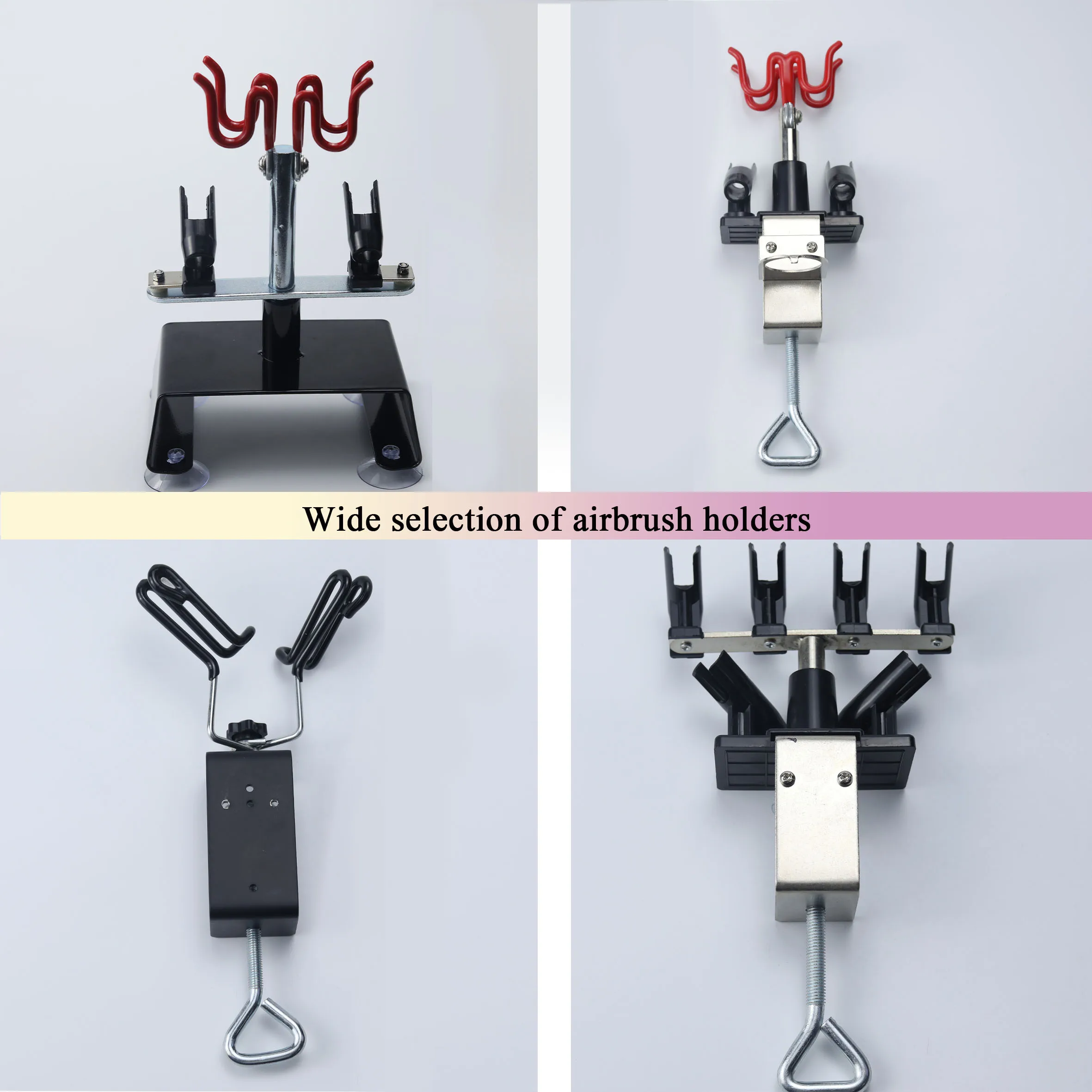 Large Airbrush Holder for Handled Airbrushes, Universal Desk Clamp Airbrush Stand, Fits Big Spray Guns view 6