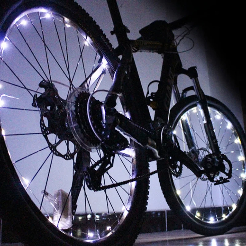 Colorful Rainproof Bicycle Wheel LED Lights Front and Rear Spoke Lights Cycling Decoration Tire Strip Light Bike Accessories