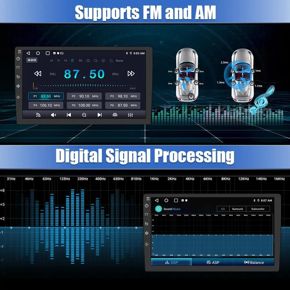 Android 13 Autoradio für Chevy Spark 2013–2015, 9 Zoll Touchscreen mit CarPlay/Android Auto, GPS, WLAN, Bluetooth, FM RDS, AM, DSP