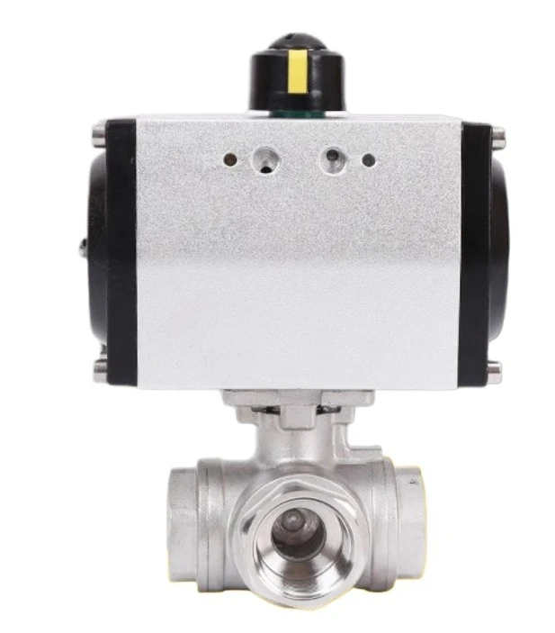 

Q6145F16P Pneumatic AT Stainless Steel 304316 Wire Port Internal Thread Three-way L-Type T Ball Valve, PTFE Ball Valve
