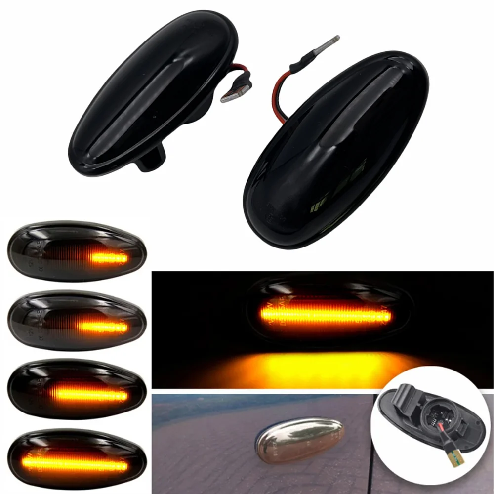 Car Dynamic LED Turn Signal Marker Light Blinker Lamp For Mitsubishi Pajero Shogun3 Sport K9 Galant Outlander Lancer Auto Parts