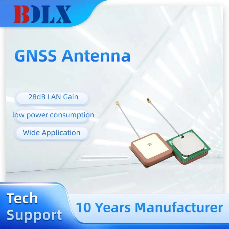 Mini Active Internal Ceramic Patch GNSS GPS Antenna 28dB High Gain Ceramic Patch Antenna internal IPX connector for IOT M2M