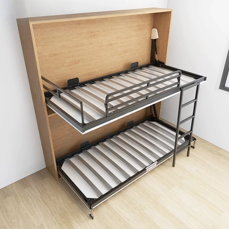 Invisible bed Mother and child bed Wall Upper and lower bunk Double high and low foldable Hidden