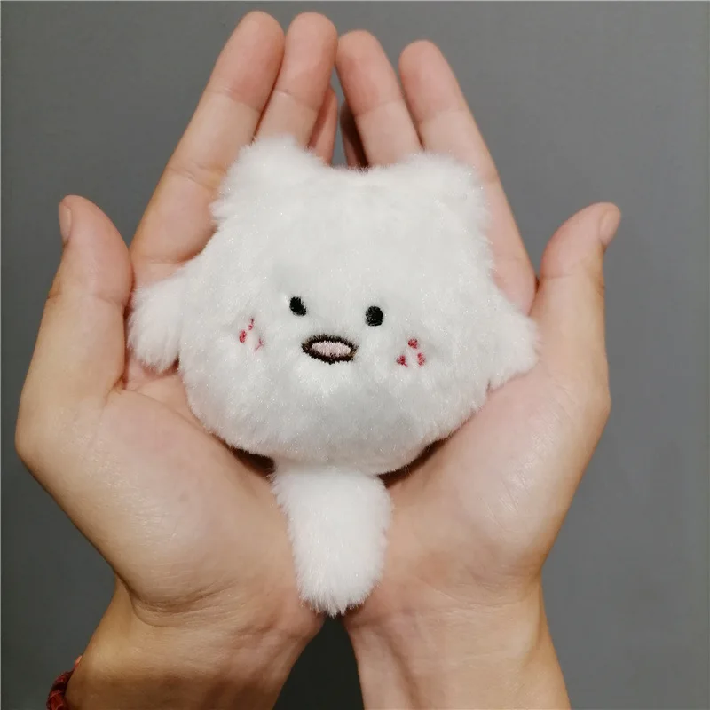 12cm nuovi bambini Kawaii carino piccolo gatto bianco decompressione peluche portachiavi ciondolo bambola bambini animali del fumetto peluche regalo di fascino